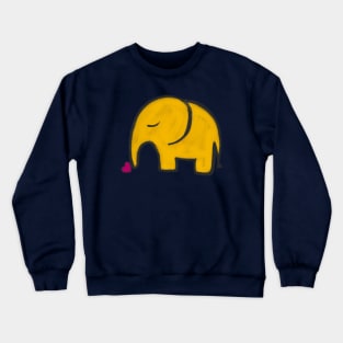 Yellow elephant Crewneck Sweatshirt